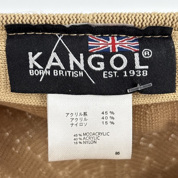 KANGOL Tropic Ventair 504 Mens Khaki Hat Flat Cap Flex - Picture 7 of 8